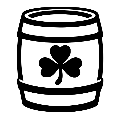 Wooden Barrel with Clover Stamp - Digital File - XCS Friendly Digital My Custom Designs PDF