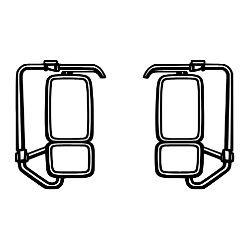 Side Mirror Pair Outline - Vector Graphics - Digital File Digital My Custom Designs PDF