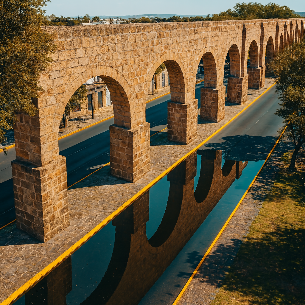 Morelia Aqueduct & Cathedral (Acueducto y Catedral de Morelia) - Michoacán Mexico - Rendered - Digital File Digital My Custom Designs PDF