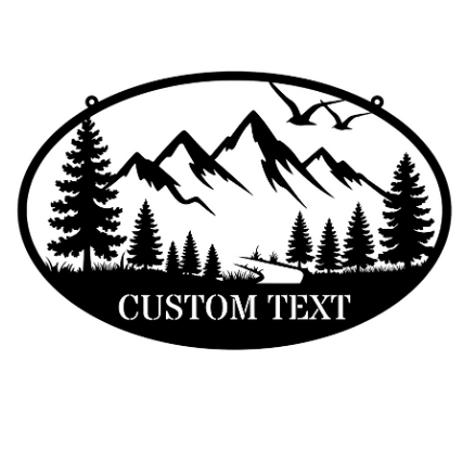 Mountain Scene - Metal Signs/ Home Decor - Digital File Digital My Custom Designs ZIP File