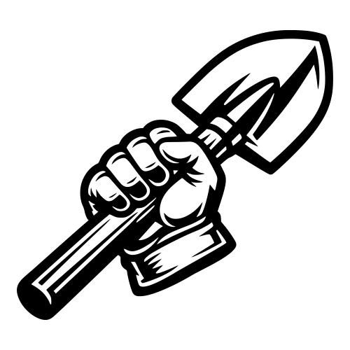 Rig Hand with Shovel - Vector Graphics - Digital File Digital My Custom Designs PDF