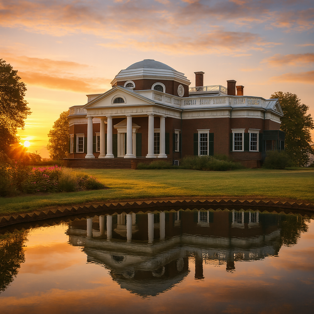 Thomas Jefferson's Monticello - Virginia United States - Rendered - Digital File Digital My Custom Designs PDF