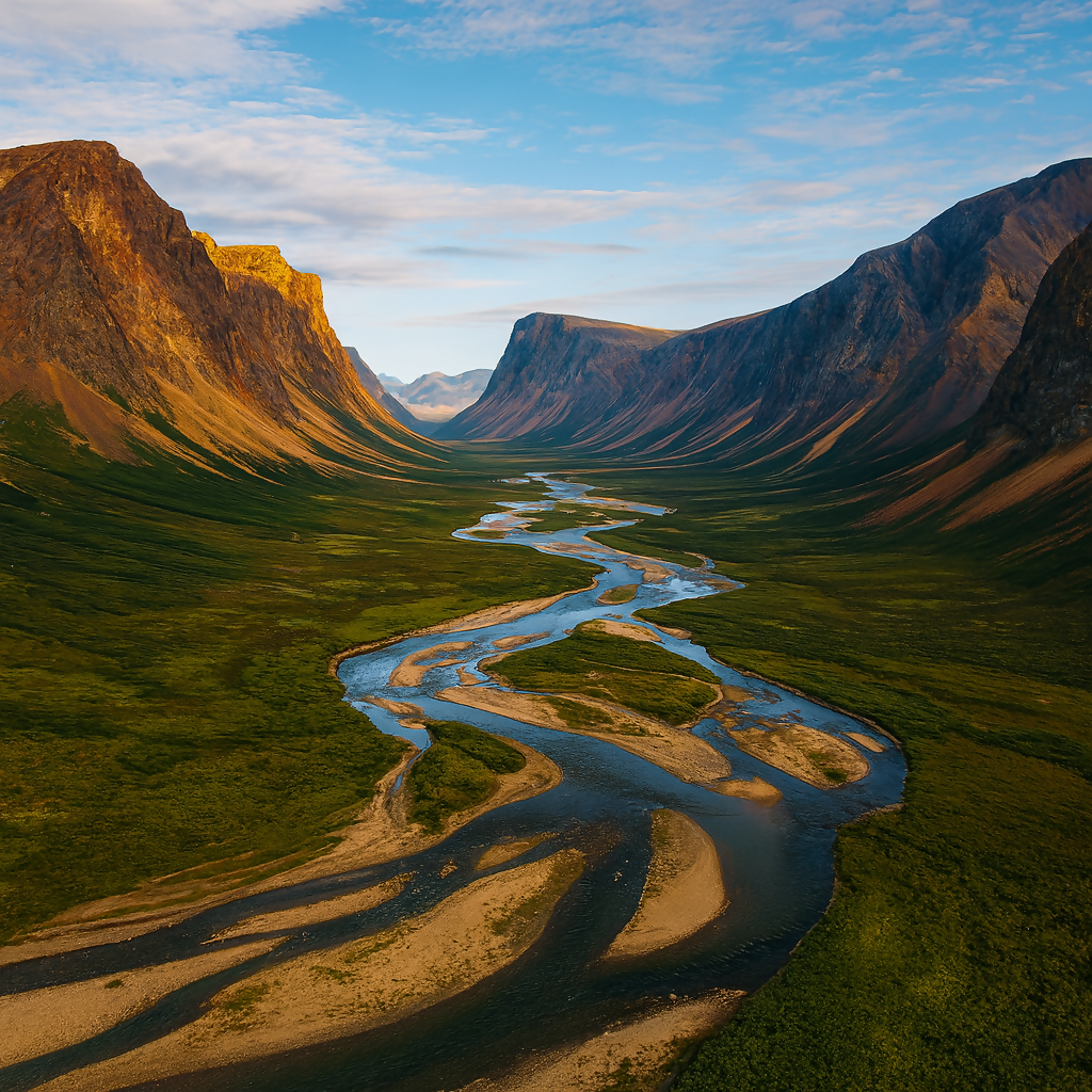Torngat Mountains National Park River Valley - Newfoundland and Labrador Canada - Rendered - Digital FIle Digital My Custom Designs PDF