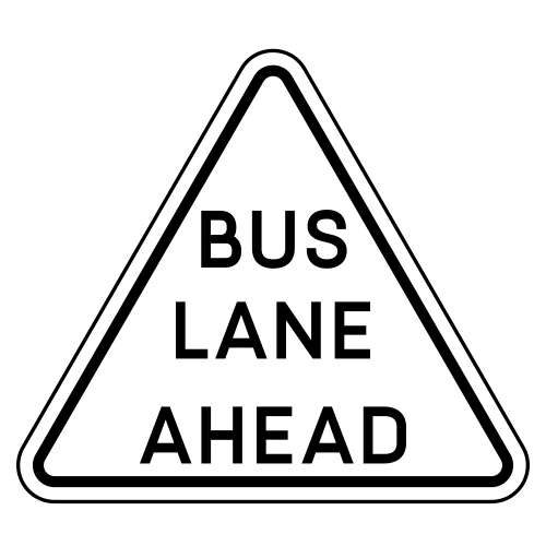 Bus Lane Ahead Sign - Digital File - XCS Friendly Digital My Custom Designs PDF