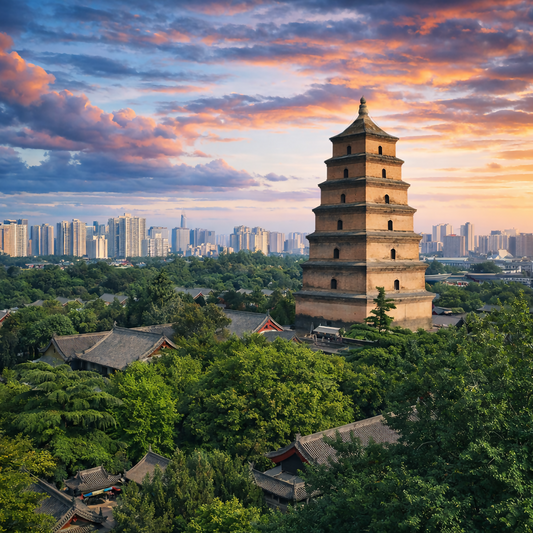 Giant Wild Goose Pagoda - Xi’an China - Asia - Rendered - Digital File Digital My Custom Designs PDF