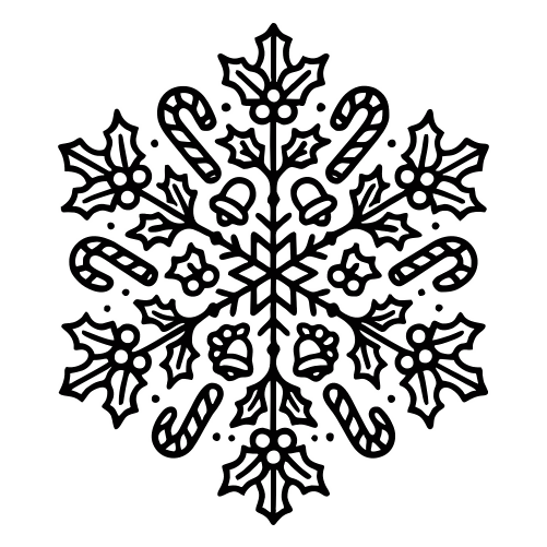 Snowflake Sketch - Digital File - XCS Friendly Digital My Custom Designs PDF