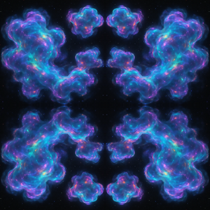 Space and Cosmic - Holographic Dark Matter Clouds - Pattern - Digital File