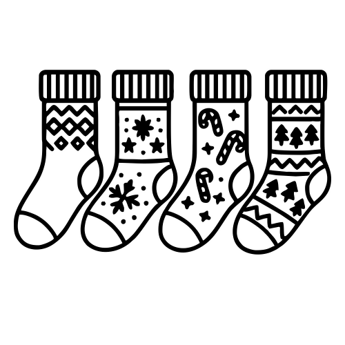 Patterned Socks Set - Digital File - XCS Friendly Digital My Custom Designs PDF