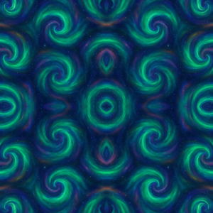 Space and Cosmic - Aurora Swirl Galaxies In Endless Kaleidoscopes - Pattern - Digital file