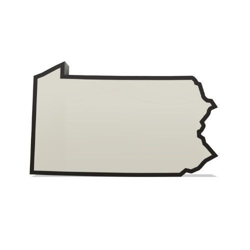 Pennsylvania Wall Lightbox - United States - 3D Print File - Digital File Digital My Custom Designs