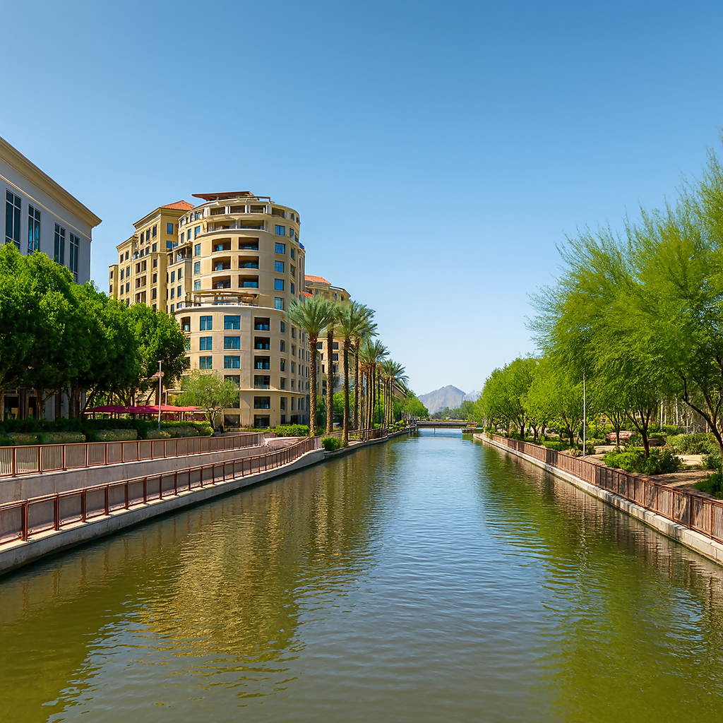 Scottsdale Waterfront - Scottsdale Old Town - Arizona United States - Rendered - Digital File Digital My Custom Designs PDF