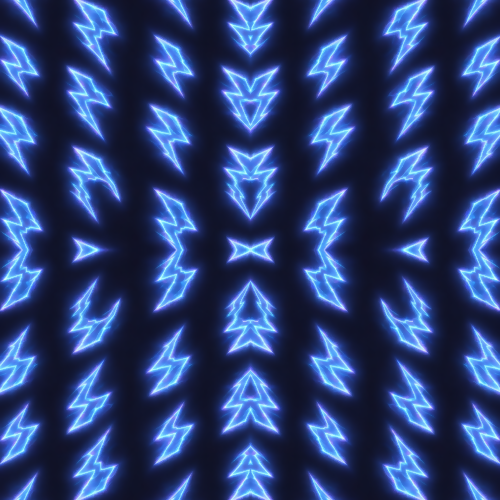 Gaming and Pop Culture - Holographic Lightning Bolts From Fighting Games - Pattern - Digital File Digital My Custom Designs PDF