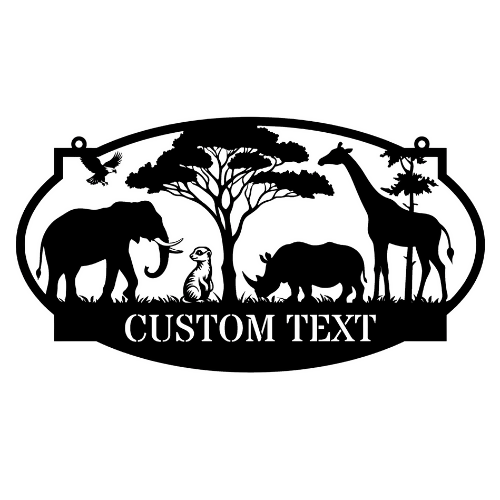 African Custom Text Oval - Wall / Home Decor - Digital File Digital My Custom Designs ZIP File