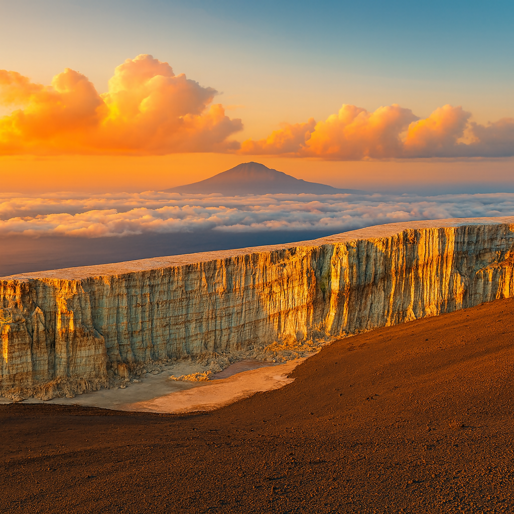 Glaciers - Mount Kilimanjaro Tanzania - Africa - Rendered - Digital File Digital My Custom Designs PDF