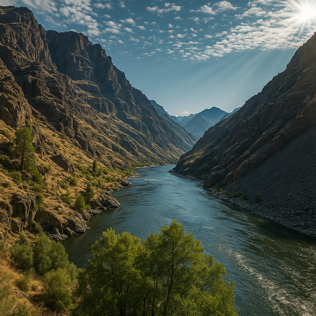 Hells Canyon - Hells Canyon National Recreation Area - Idaho United States - Rendered - Digital file Digital My Custom Designs PDF