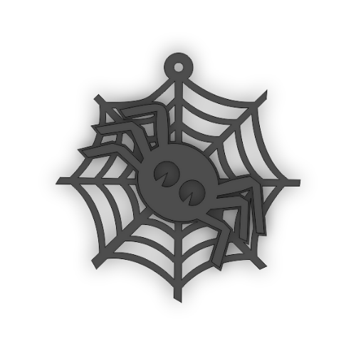 Cute Spider in Web Keychain Earring Design - Digital File