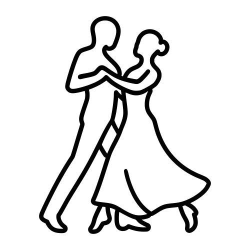 Dance Couple Silhouette - Digital File - XCS Friendly Digital My Custom Designs PDF