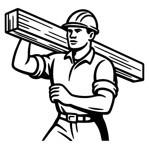 Worker Carrying Beam - Digital file - XCS Friendly Digital My Custom Designs PDF