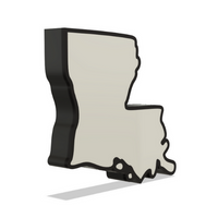 Louisiana Wall Lightbox - United States - 3D Print File - Digital File Digital My Custom Designs