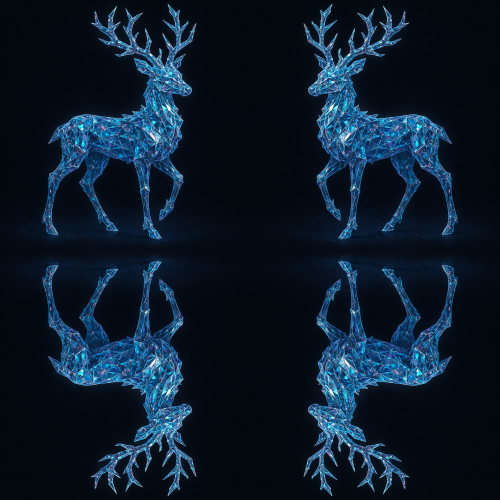 Animal and Wildlife - Crystal Fractal Reindeer - Pattern - Digital File Digital My Custom Designs PDF