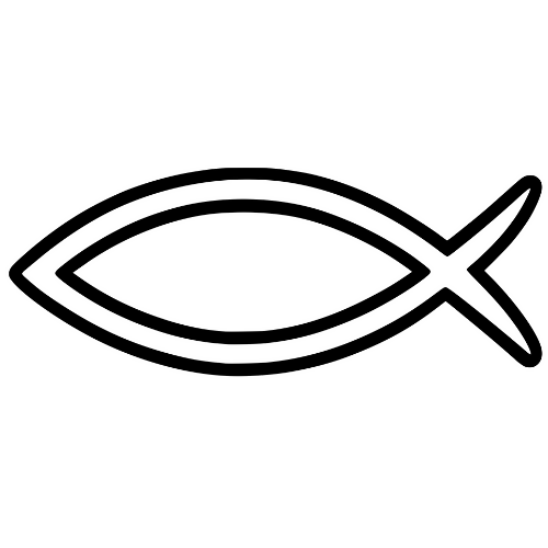 Christian Fish Outline - Vector Graphics - Digital File