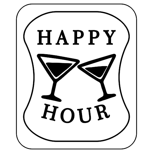 Happy Hour Sign - Digital File - XCS Friendly Digital My Custom Designs PDF