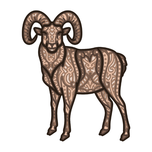 Ram - Layered Line Designs - Digital File Digital My Custom Designs ZIP File