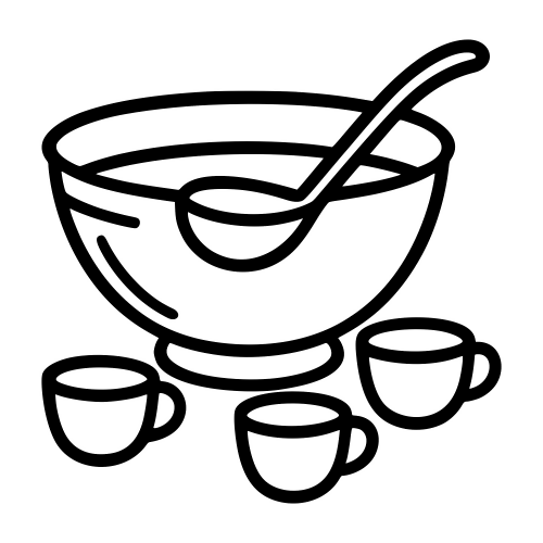 Punch Bowl With Cups - Digital File - XCS Friendly Digital My Custom Designs PDF