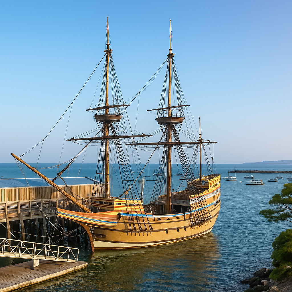 Mayflower II-Plymouth - Massachusetts United States - Rendered - Digital File Digital My Custom Designs PDF