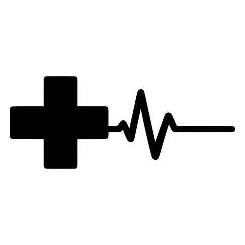 Medical Cross with Heartbeat Line - Vector Graphics - Digital File Digital My Custom Designs PDF