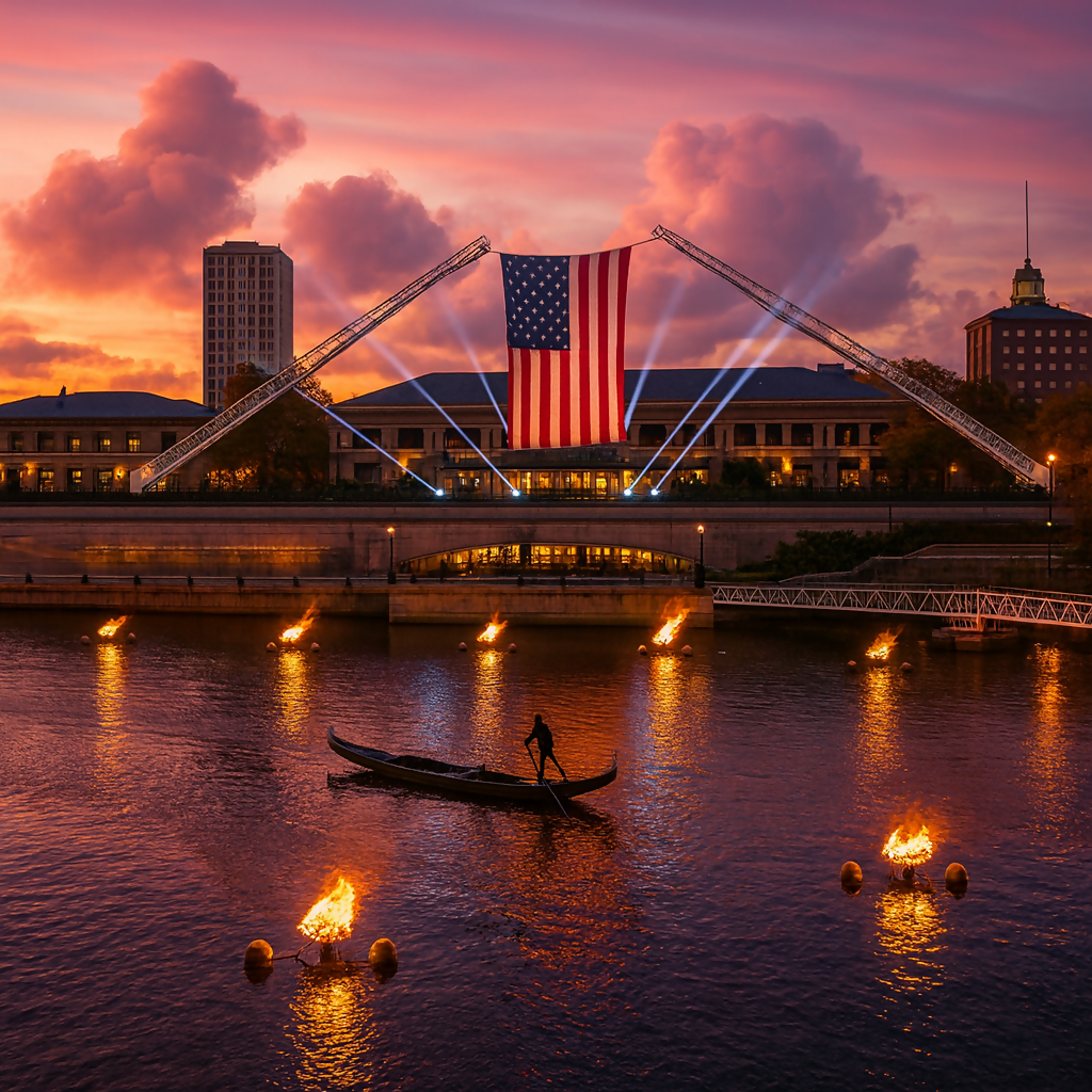 Providence WaterFire - Rhode Island United States - Rendered - Digital File Digital My Custom Designs PDF