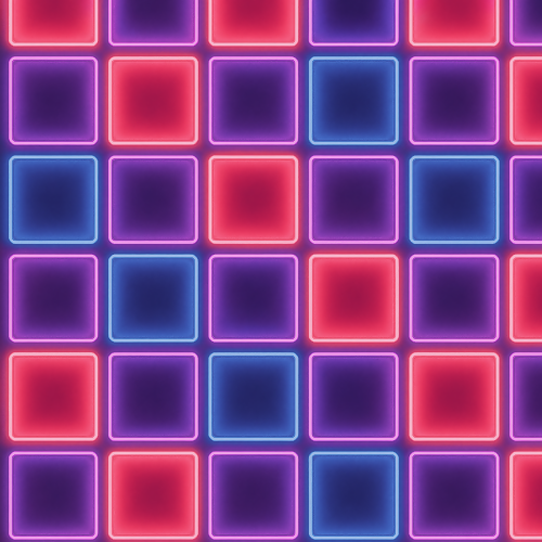 Vintage and Retro - Disco Era Neon Dance Floor Squares - Pattern - Digital File Digital My Custom Designs PDF