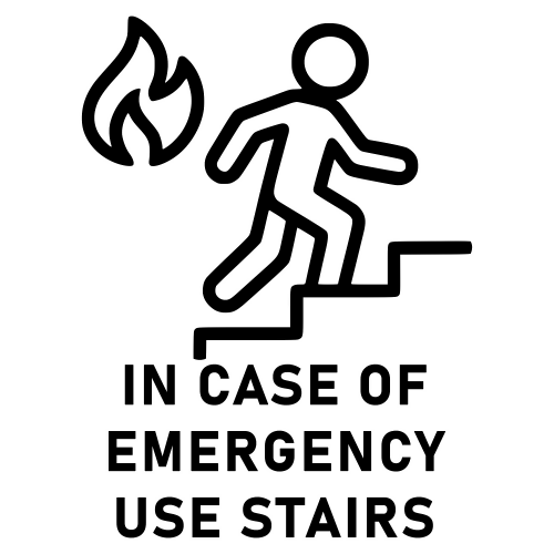 In Case Of Emergency Use Stairs Sign - Digital File - XCS Friendly Digital My Custom Designs PDF