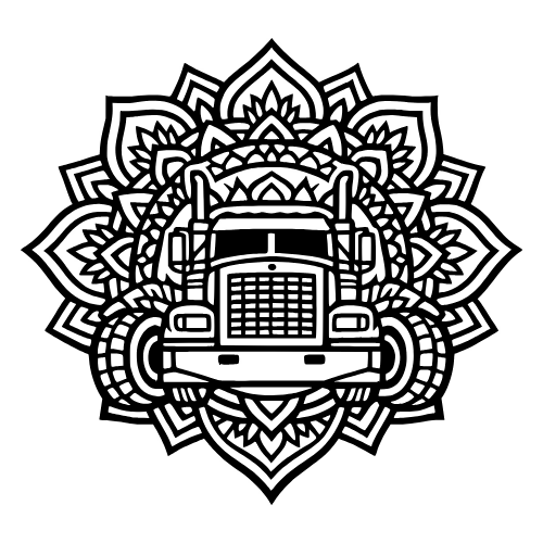 Truck Mandala Design - Vector Graphics - Digital File Digital My Custom Designs PDF