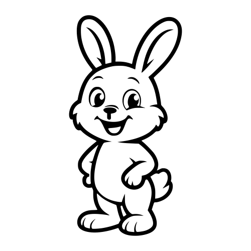 Cartoon Bunny - Digital File - XCS Friendly Digital My Custom Designs PDF