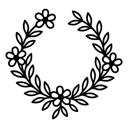 Flower Wreath Design - Digital File - XCS Friendly Digital My Custom Designs PDF