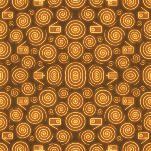 Vintage and Retro - Vintage Radio Waves In Glowing Spirals - Pattern - Digital File Digital My Custom Designs PDF