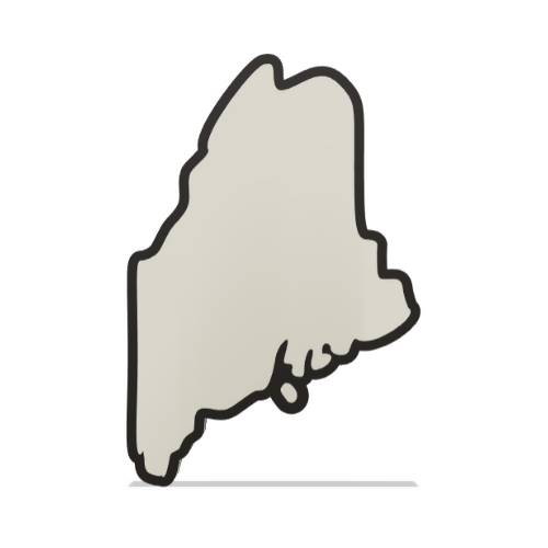 Maine Wall Lightbox - United States - 3D Print File - Digital File Digital My Custom Designs