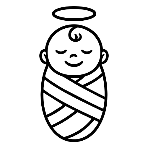 Baby Jesus Outline - Digital File - XCS Friendly Digital My Custom Designs PDF