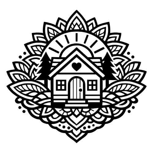 Tiny Home Mandala Outline - Vector Graphics - Digital File Digital My Custom Designs PDF