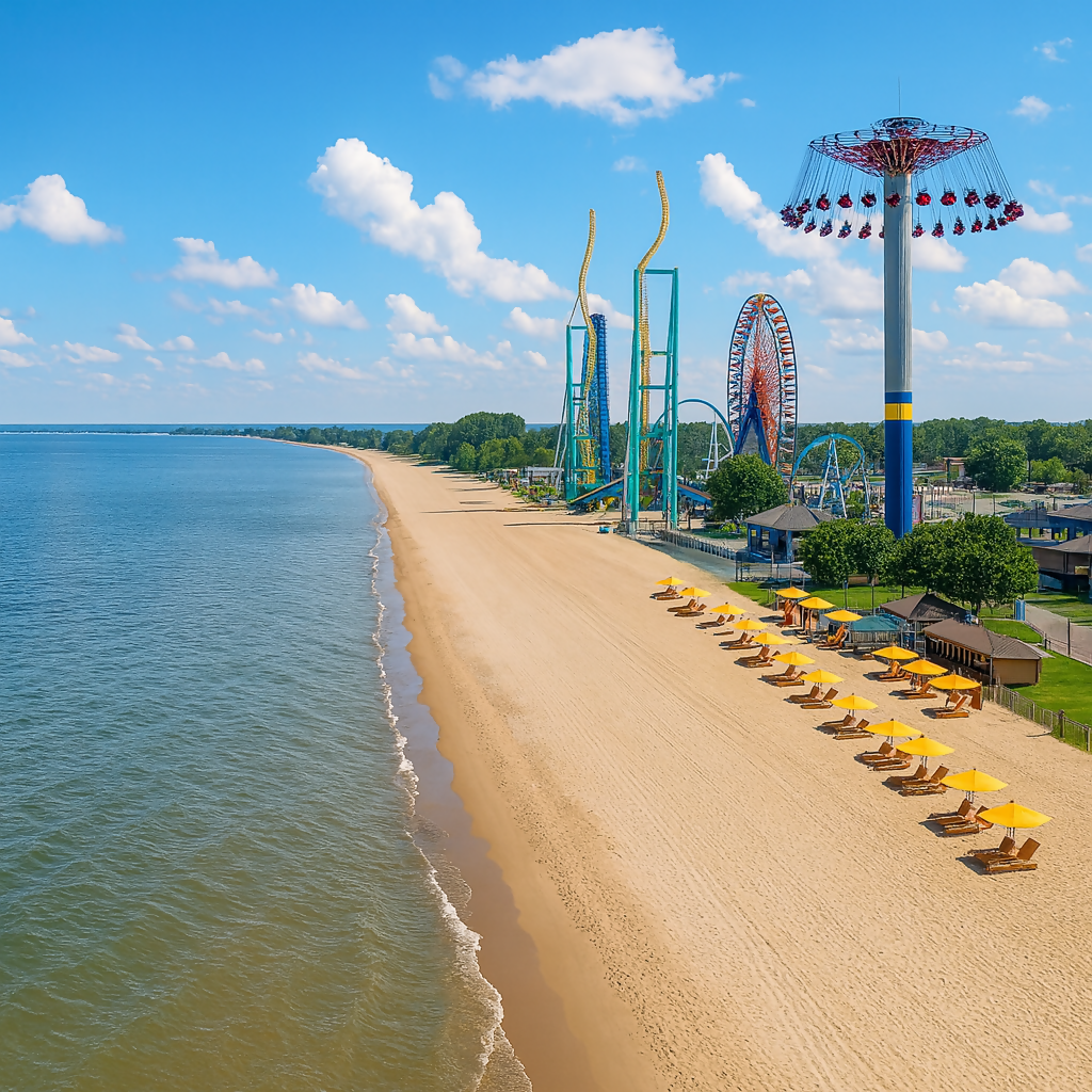 Cedar Point - Lake Erie - Ohio United States - Rendered - Digital File Digital My Custom Designs PDF