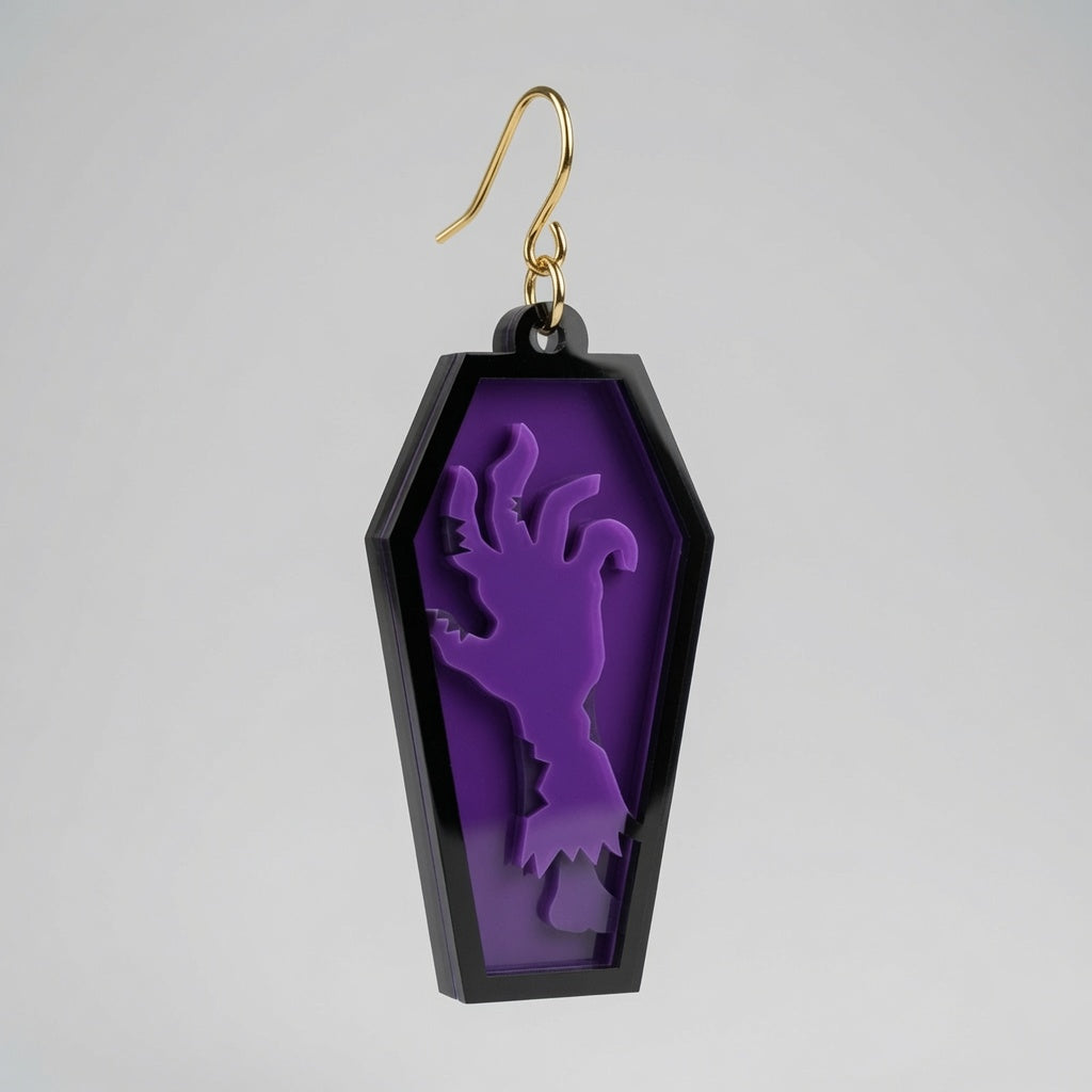 Zombie Hand Layered Design - Keychain / Earring - Digital File - SVG - Digital