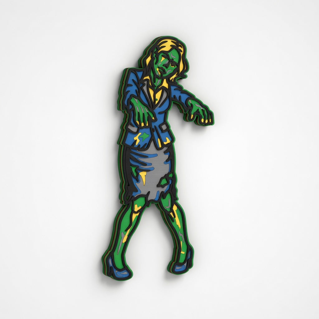 Zombie - Layered Line Design - Digital File Digital My Custom Designs